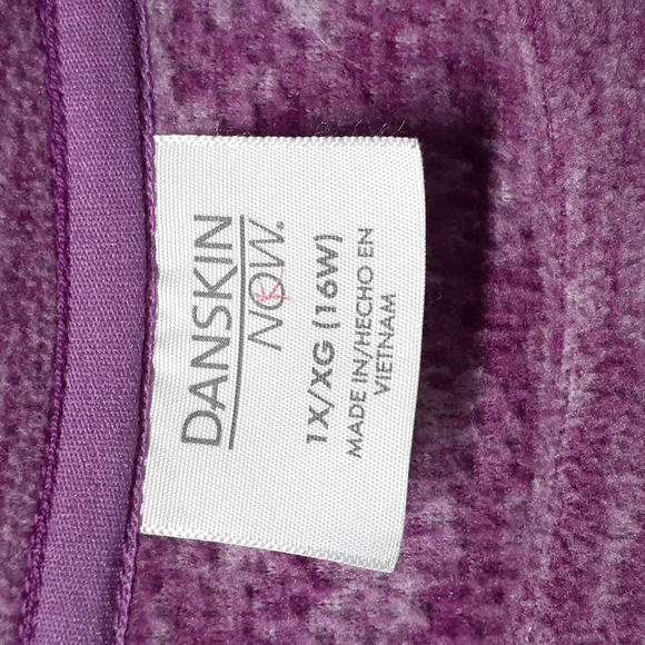 Danskin Now Purple Polyester Sweater, Size 1X (16W) - Picture 4 of 8